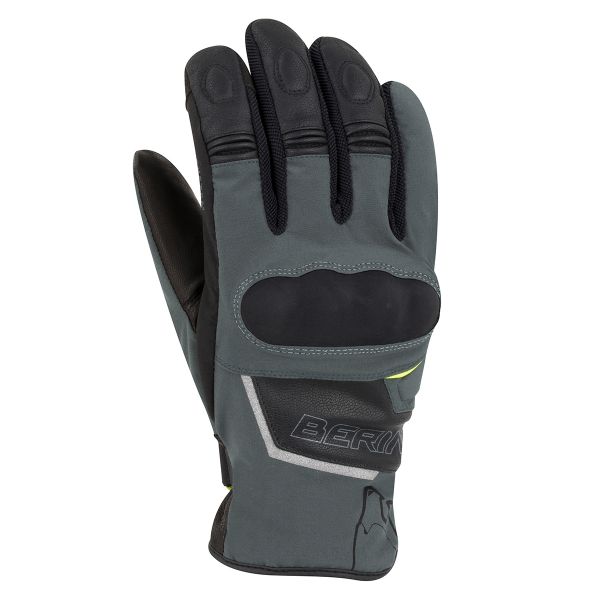 Gants Moto Bering Gourmy Black Grey Fluo
