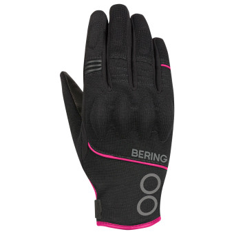 Gants Moto Bering Lady Nassau Noir fuschia Gloves