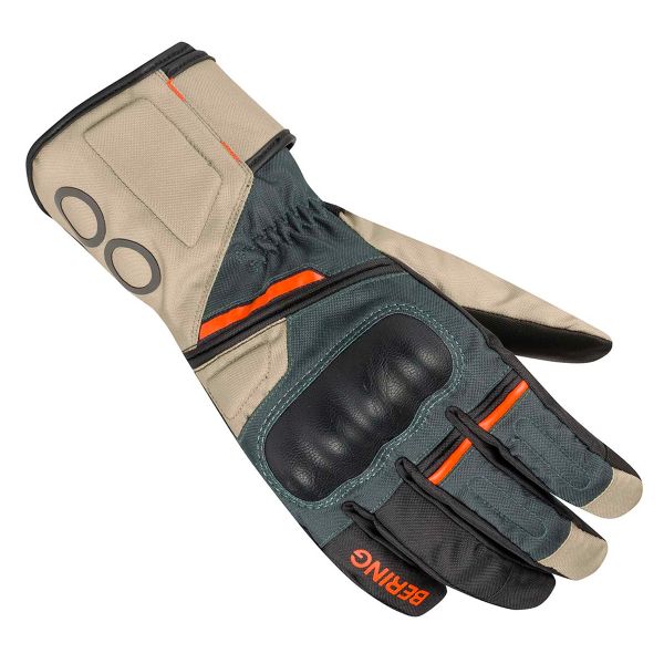Gants Moto Bering Lady Siberia Beige Grey Orange Gloves Gants Moto Bering Lady Siberia Beige Grey Orange Gloves