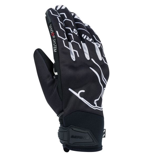 Gants Moto Bering Walshe Black White