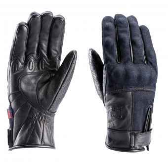 Gants Moto Blauer Combo Denim Black