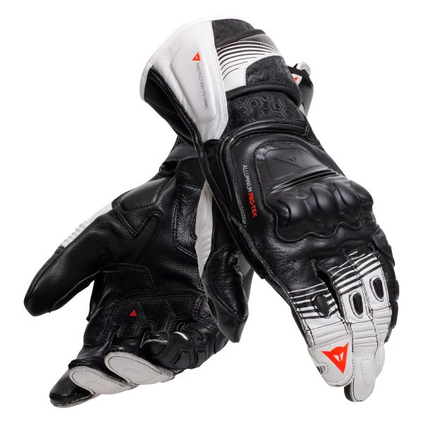 Gants Moto Dainese Fiero Metal Black White Red Fluo