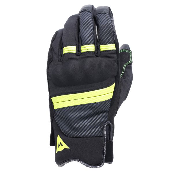 Gants Moto Dainese Fulmine D-Dry Black Yellow Fluo Dark Grey