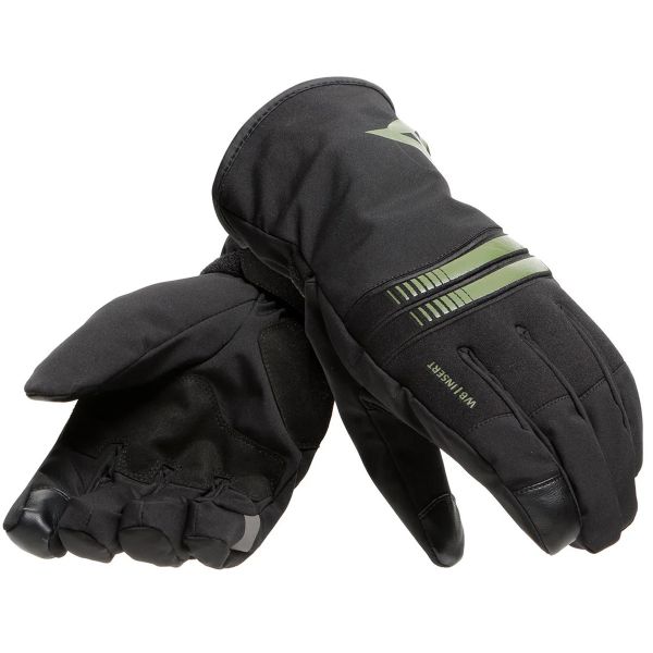 Gants Moto Dainese Plaza 3 D-Dry Black Bronze Green Gants Moto Dainese Plaza 3 D-Dry Black Bronze Green