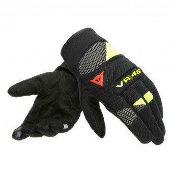 Gants Moto Dainese VR46 Curb Short Fluo Yellow