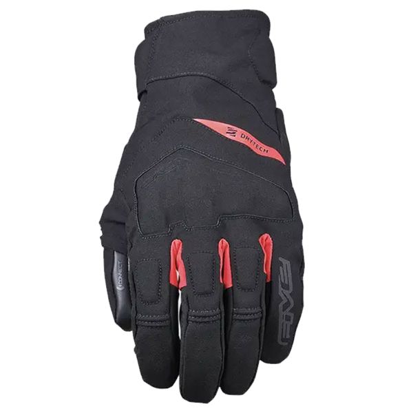 Gants Moto Five Boxer Evo WP Black Fluo Red