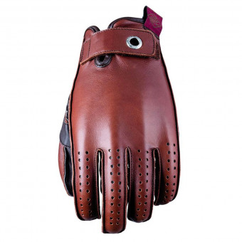 Gants Moto Five Colorado Woman Burgundy Brown