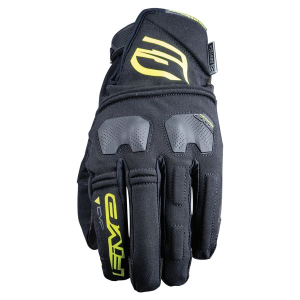 Gants Moto Five E-WP Black Fluo Yellow