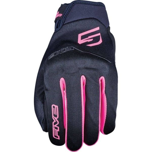 Gants Moto Five Globe Evo Woman Black Fluo Pink Gants Moto Five Globe Evo Woman Black Fluo Pink