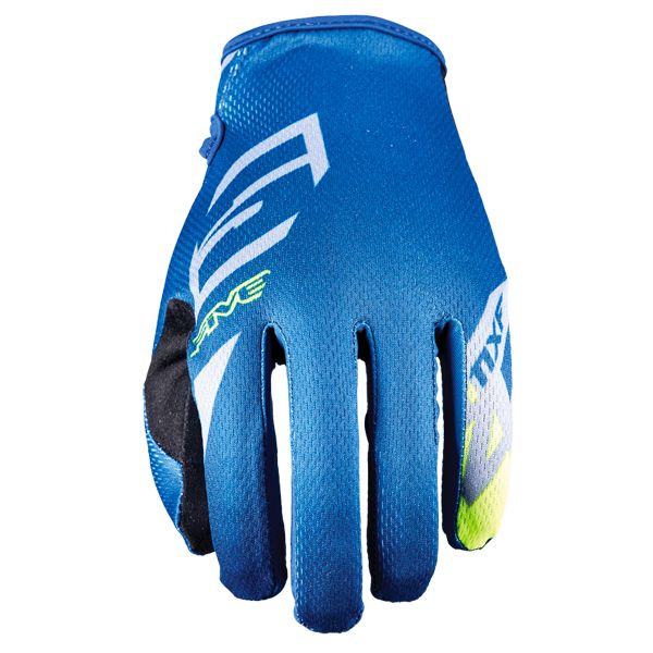 Gants Cross Five MXF4 Scrub Blue Fluo Yellow