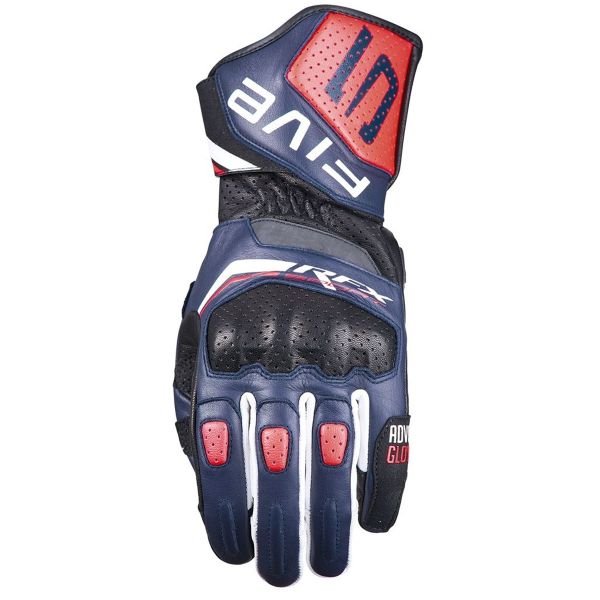 Gants Moto Five RFX Sport Evo Storm Blue fluo Red white