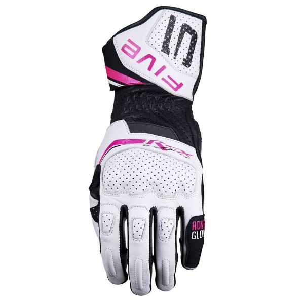 Gants Moto Five RFX Sport Evo Woman White fluo Pink