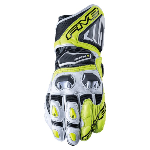 Gants Moto Five RFX1 16 White Yellow Fluo
