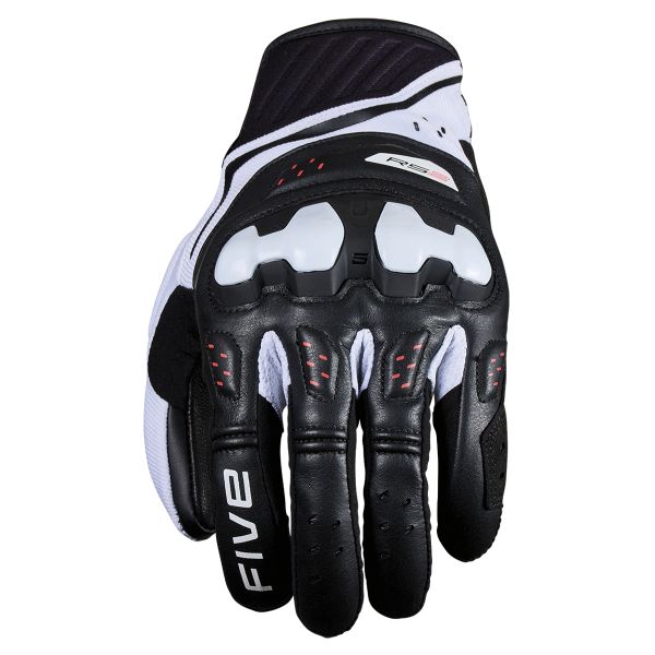 Gants Moto Five RS2 Evo 2 Black White Fluo Red
