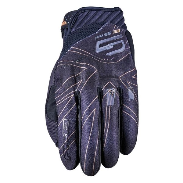 Gants Moto Five RS3 Evo Union Jack Black Gold