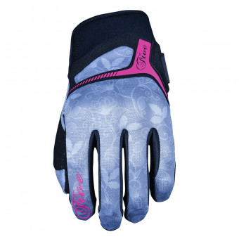 Gants Moto Five RS3 Replica Woman Flower Grey Fluo Pink Gants Moto Five RS3 Replica Woman Flower Grey Fluo Pink