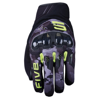 Gants Moto Five RSX Camo Black Fluo Yellow