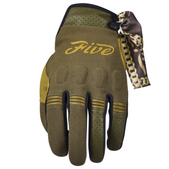 Gants Moto Five Scrambler Woman Khaki Tan