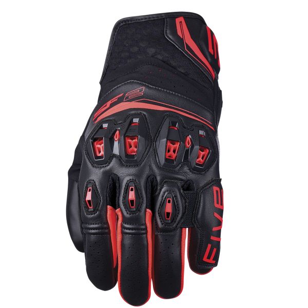 Gants Moto Five SF2 Evo Black Fluo Red