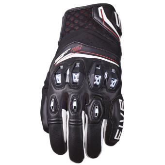 Gants Moto Five SF2 Evo Black White Fluo Red