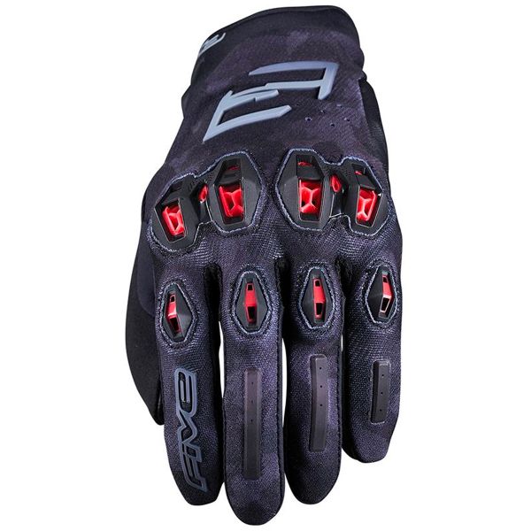 Gants Moto Five Stunt Evo 2 Camo Black Red Gants Moto Five Stunt Evo 2 Camo Black Red