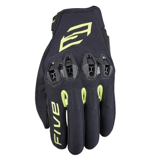 Gants Moto Five Tricks Black Fluo Yellow Gants Moto Five Tricks Black Fluo Yellow