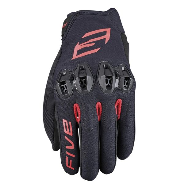 Gants Moto Five Tricks Black Red Gants Moto Five Tricks Black Red