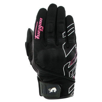 Gants Moto Furygan Jet Neon D3O Lady Black White Pink