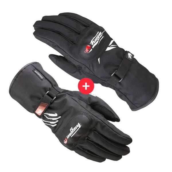 Gants Moto Furygan Keen Black White + Origami Lady Black White