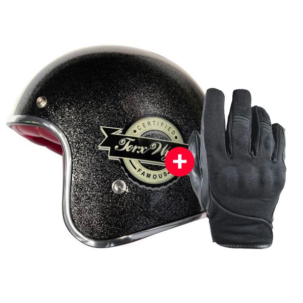 Gants Moto HARISSON Splash Waterproof Black + 	Wyatt Famous Glitter Noir
