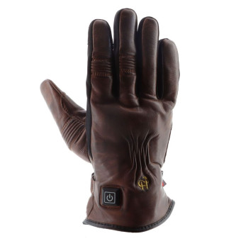 Gants Moto Helstons Benson Evo Chauffants Cuir Marron