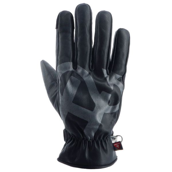 Gants Moto Helstons Blues Winter Leather Grey Black