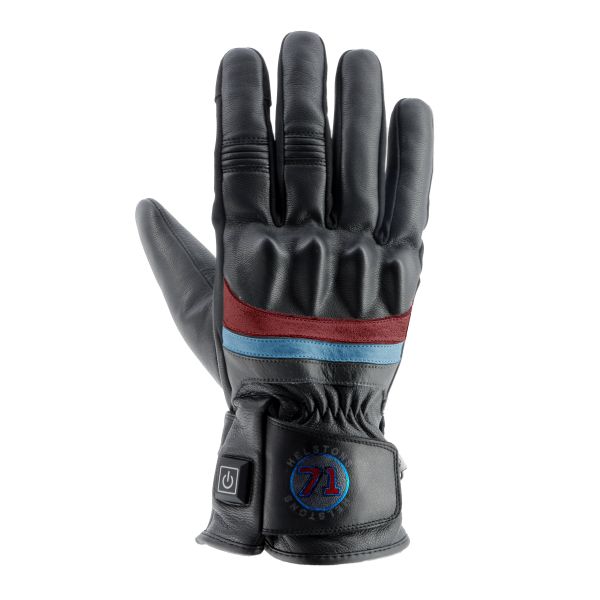 Gants Moto Helstons Bora Chauffant Black Red Blue