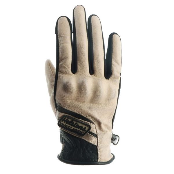 Gants Moto Helstons DS Lady Summer Leather Noir Beige