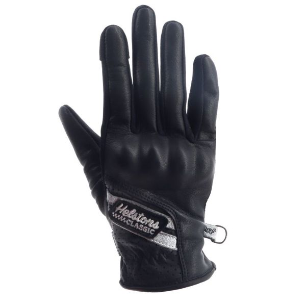 Gants Moto Helstons DS Lady Summer Leather Noir Blanc