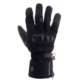 Gants Moto Helstons Ecko Chauffant Leather Black