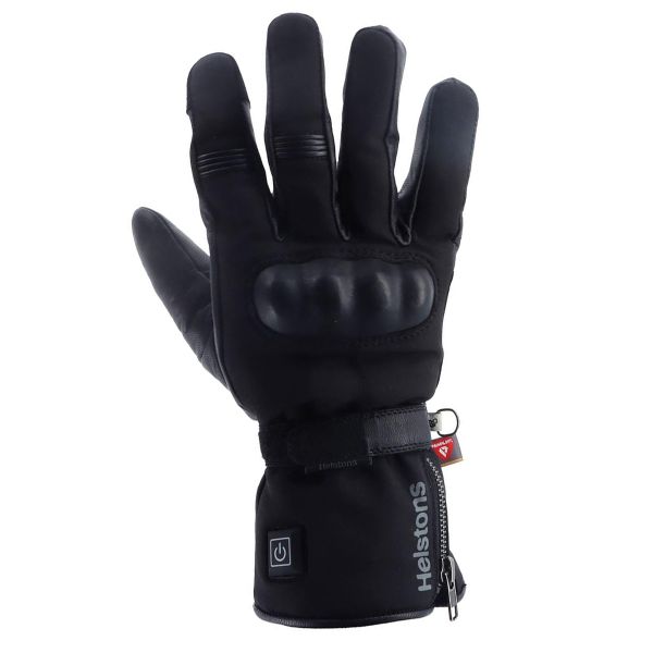 Gants Moto Helstons Ecko Girl Chauffant Leather Black