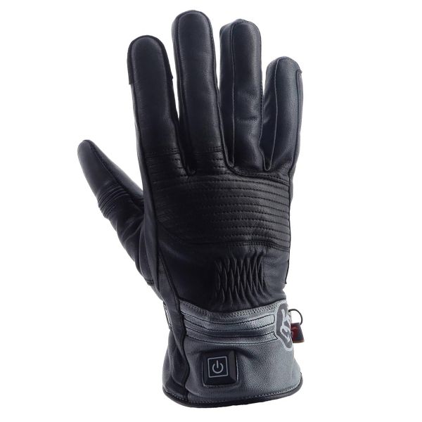 Gants Moto Helstons Fender Chauffant Leather Black Grey Gants Moto Helstons Fender Chauffant Leather Black Grey