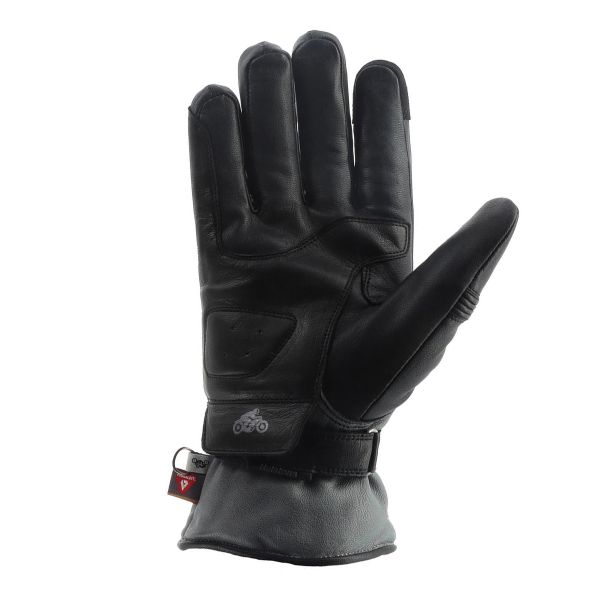 Helstons Fender Chauffant Leather Black Grey