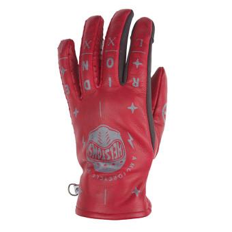 Gants Moto Helstons Grafic Winter Lady Burgundy Gants Moto Helstons Grafic Winter Lady Burgundy