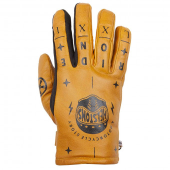 Gants Moto Helstons Kustom Winter Gold Gants Moto Helstons Kustom Winter Gold