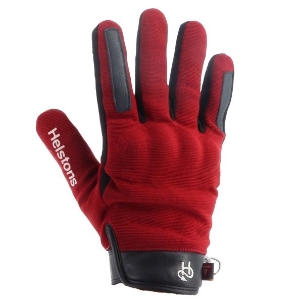 Gants Moto Helstons Melody Winter 4Ways Leather Bordeaux Black White
