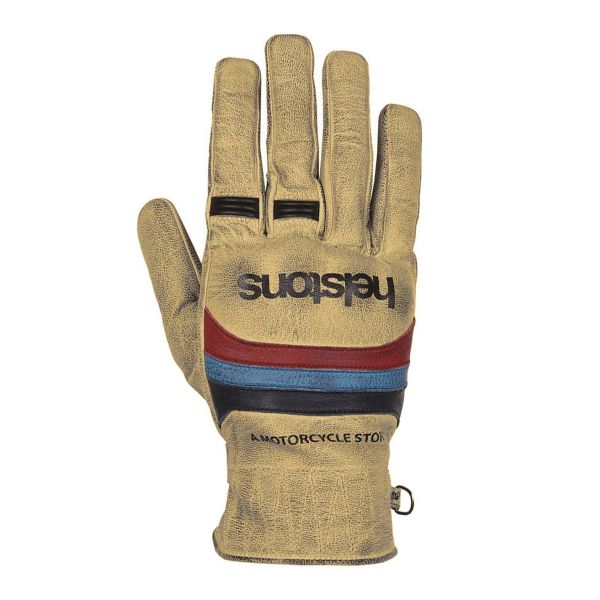 Gants Moto Helstons Mora Beige Blue Red