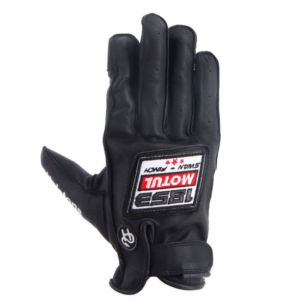 Gants Moto Helstons Motul 1853 Summer Leather Black