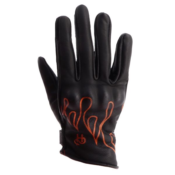 Gants Moto Helstons Rody Air Lady Summer Leather Noir Orange