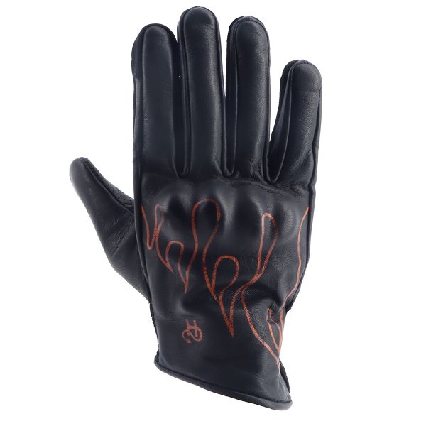 Gants Moto Helstons Rod Air Summer Leather Noir Orange