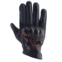 Gants Moto Helstons Rod Air Summer Leather Noir Orange