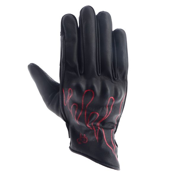 Gants Moto Helstons Rod Air Summer Leather Noir Rouge