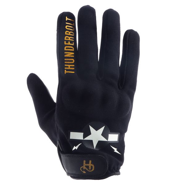Gants Moto Helstons Thunderbolt Summer 4Ways Leather Noir