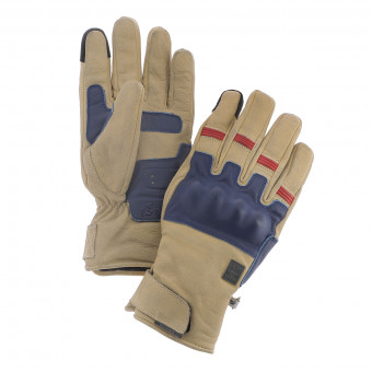 Gants Moto Helstons Whislay Winter Beige Blue Red Gants Moto Helstons Whislay Winter Beige Blue Red
